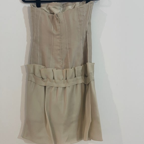 J. Mendel Paris Strapless Mini Dress • Beige Nude Cocktail Dress • Size 4 - Picture 6 of 6